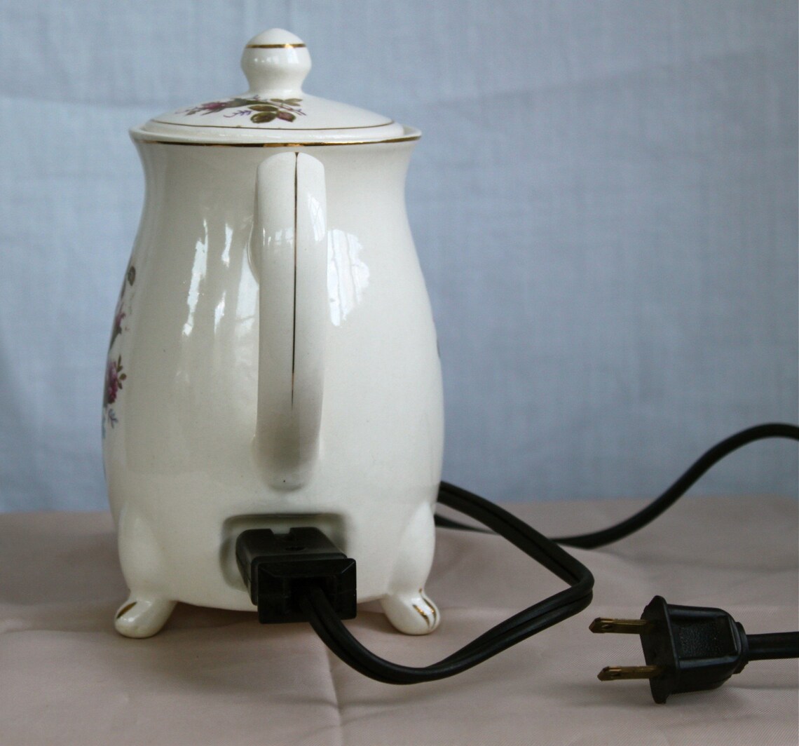 Hot roses electric teapot vintage china made in Japan Etsy