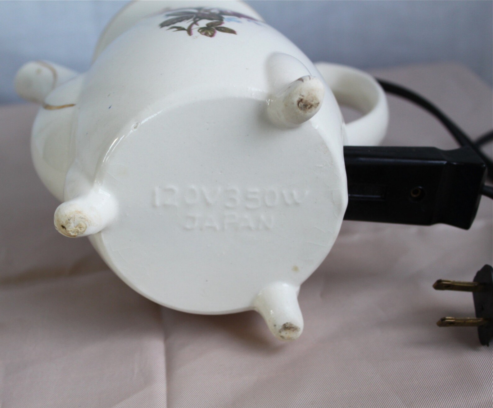 Hot roses electric teapot vintage china made in Japan Etsy