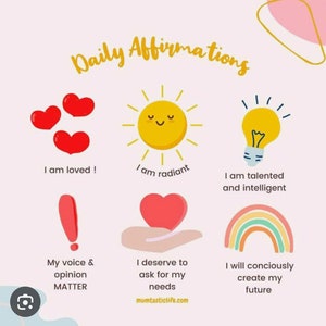 Tarjetas de afirmación para niños