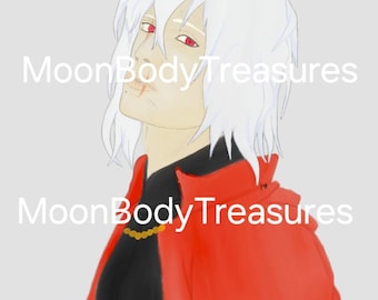 Bösewicht Tomura Shigaraki digitaler Kunstdruck, MHA, Anime, Manga Fanart.