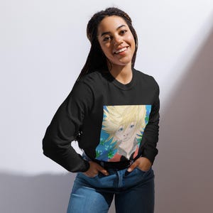 Kingdom Hearts Roxas Garment-dyed heavyweight long-sleeve shirt