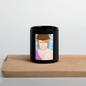 Hermes Greek Messenger God Black Glossy Mug