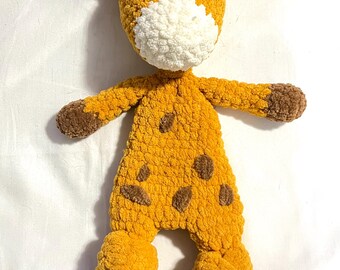 Crochet Giraffe Lovey – Handmade Baby Security Blanket