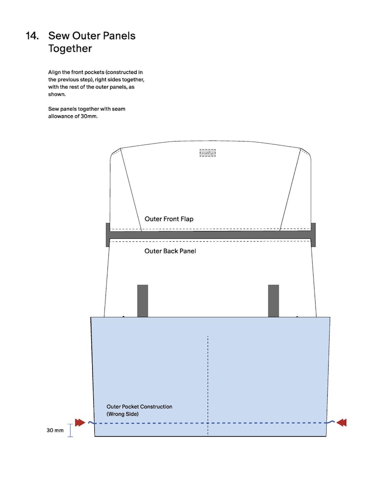 Messenger Bag PDF Pattern | Mondo Muse Sewing Tutorial | Crossbody Bag ...