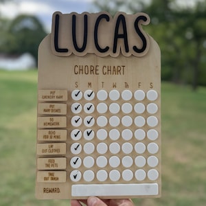 Personalized Chore Chart, Custom Chore Chart, Interchangeable Chore Chart, Responsibilities Chart