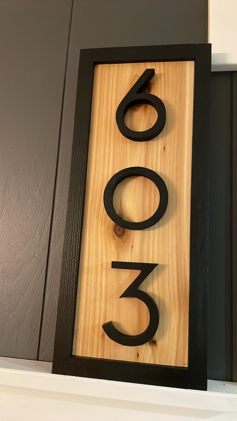 Custom Address Sign, Cedar Address Sign, House Number Address Sign, Address Number Sign