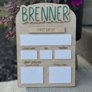 Personalized First & Last Day of School Sign, Photo Prop