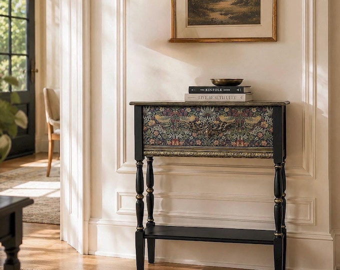 Handcrafted William Morris Console Table – English Cottage Entryway