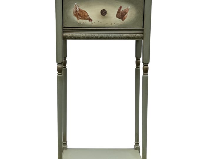 Country Morning Accent Table – Handcrafted Solid Wood