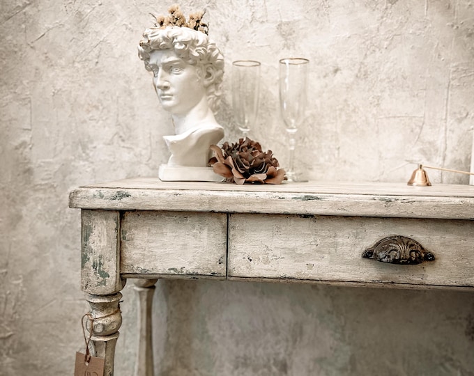 Luxury New Handcrafted Console Table | Distressed Finish Accent Table