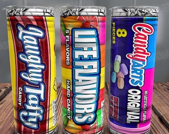 Candy Bars 20oz Tumbler Wrap, Candy Tumbler Wrap PNG, Candy PNG, Food Lover Gift, Seamless Wrap For Sublimation, 300dpi, Instant Download