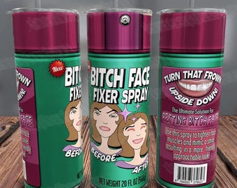 Resting Bitch Face Tumbler Wrap, Funny Sarcastic PNG (Digital Download)