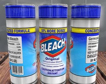 Funny Bleach Tumbler Wrap, Sarcastic Humor PNG (Digital Download)