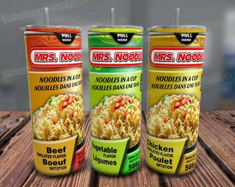 Ramen Noodles 20oz Tumbler Wrap, Funny Food PNG (Digital Download)