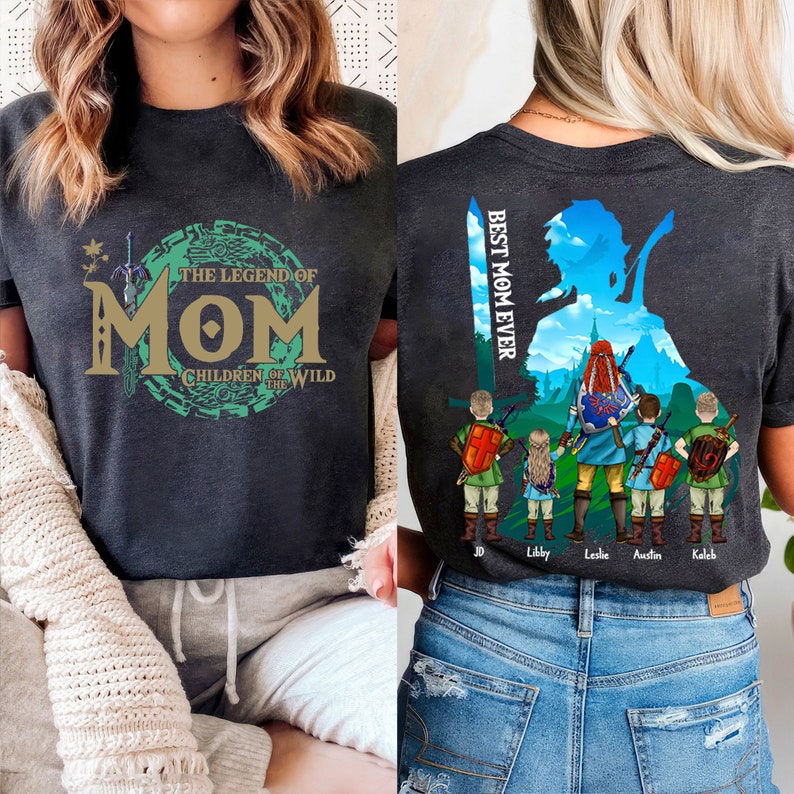 Custom Shirt, The Legend Of Mom, Tear Of The Kingdom, Best Mom Ever, Mother's Day 2024, Personalized Shirt, Breath Of The Wild, Gift For Mom 画像 2