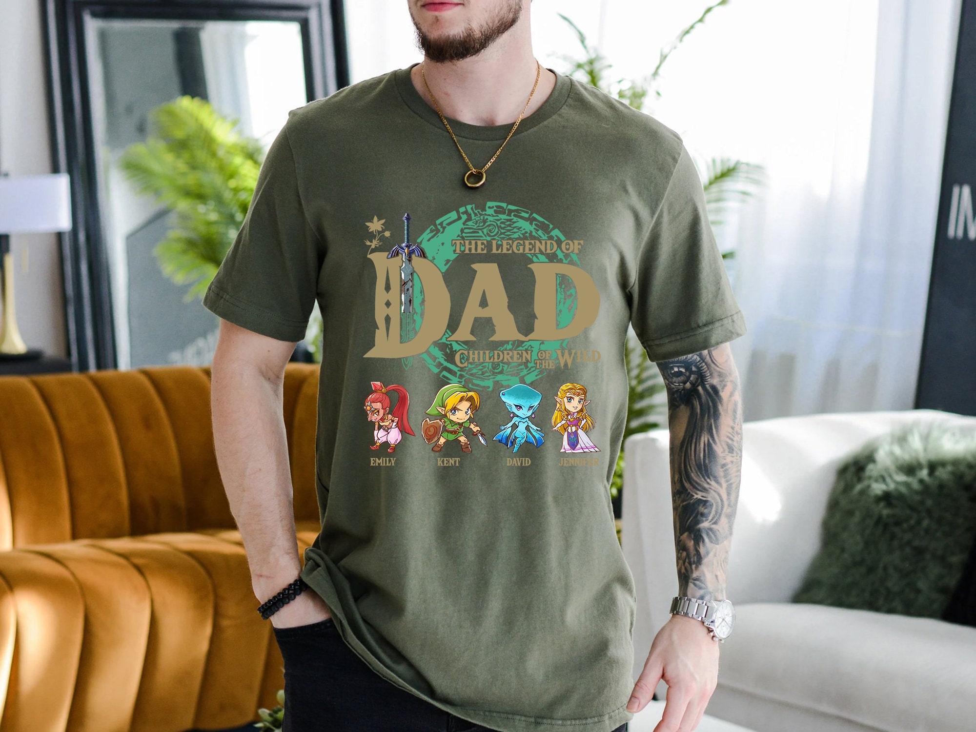 Custom The Legend of Dad Shirt, Tears Of The Kingdom, Legend Dad Breath Of The Wild
