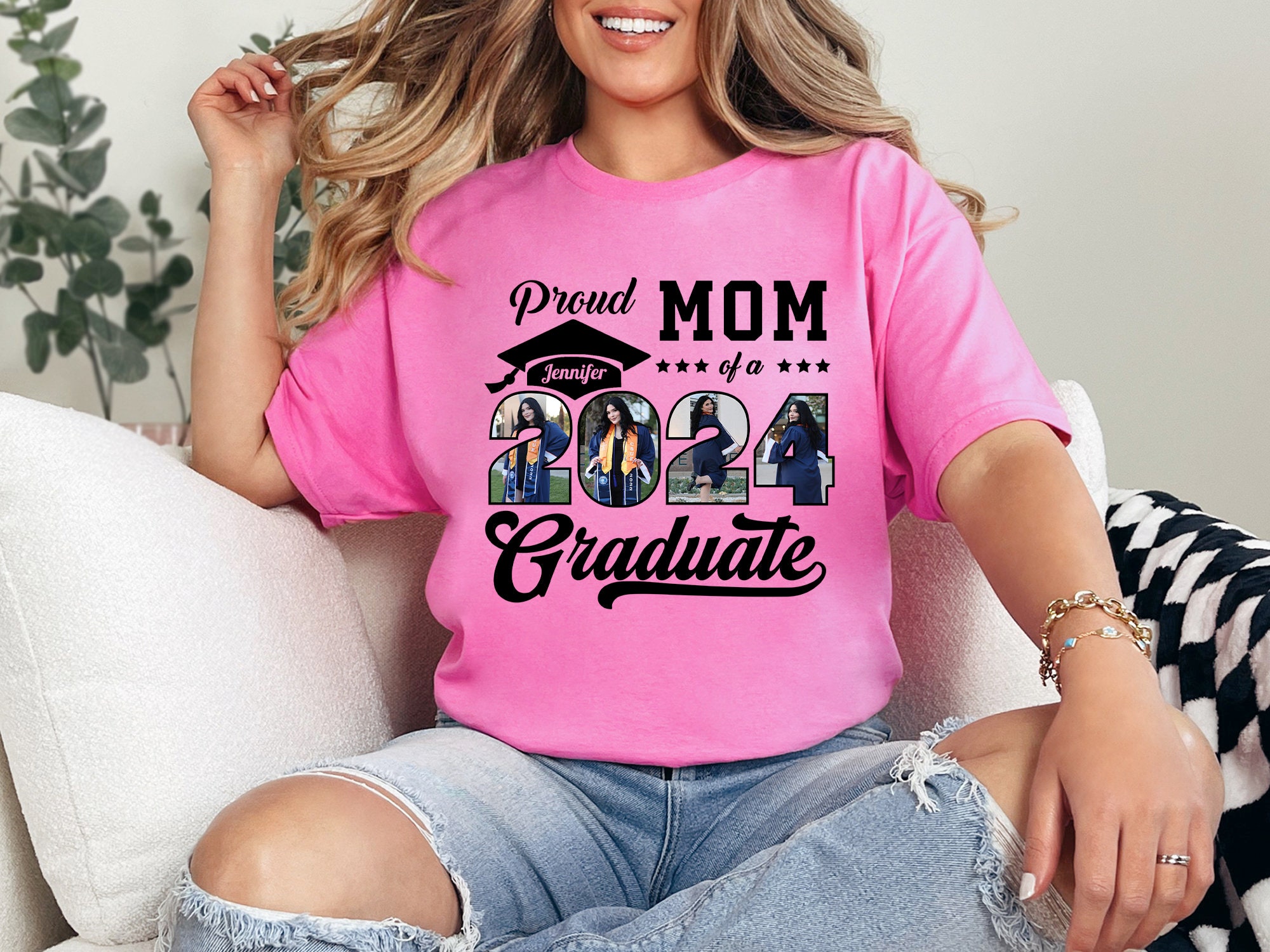Proud Mom Of A Graduate Shirt, Family Gift, Senior 2024 Tee