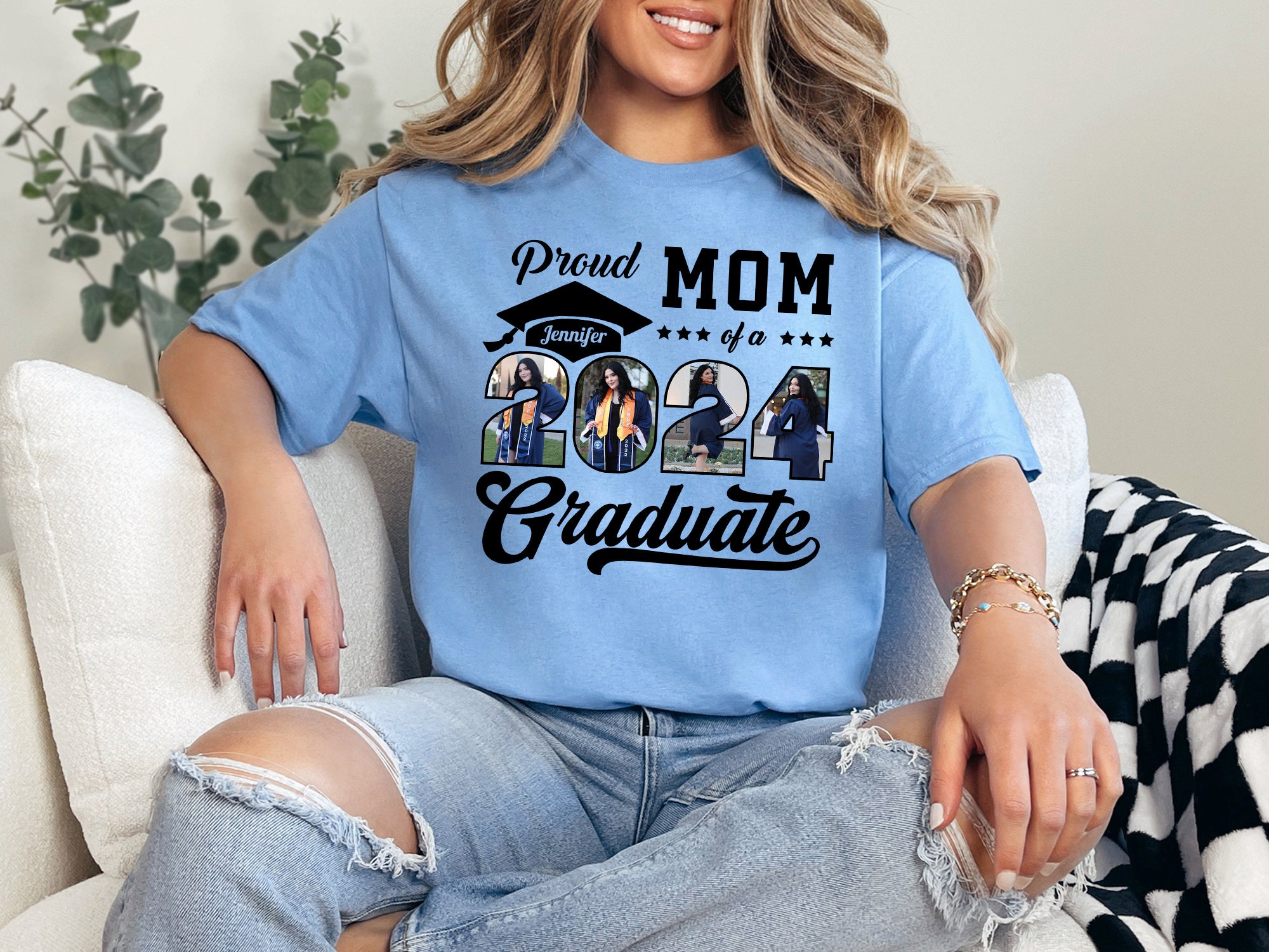 Proud Mom Of A Graduate Shirt, Family Gift, Senior 2024 Tee
