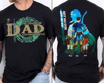 Personalisiertes Shirt, The Legend Of Dad, Tear Of The Kingdom, Bester Papa aller Zeiten, Vatertag 2024, personalisiertes Shirt, Legende Ehemann Papa Geschenk für Papa