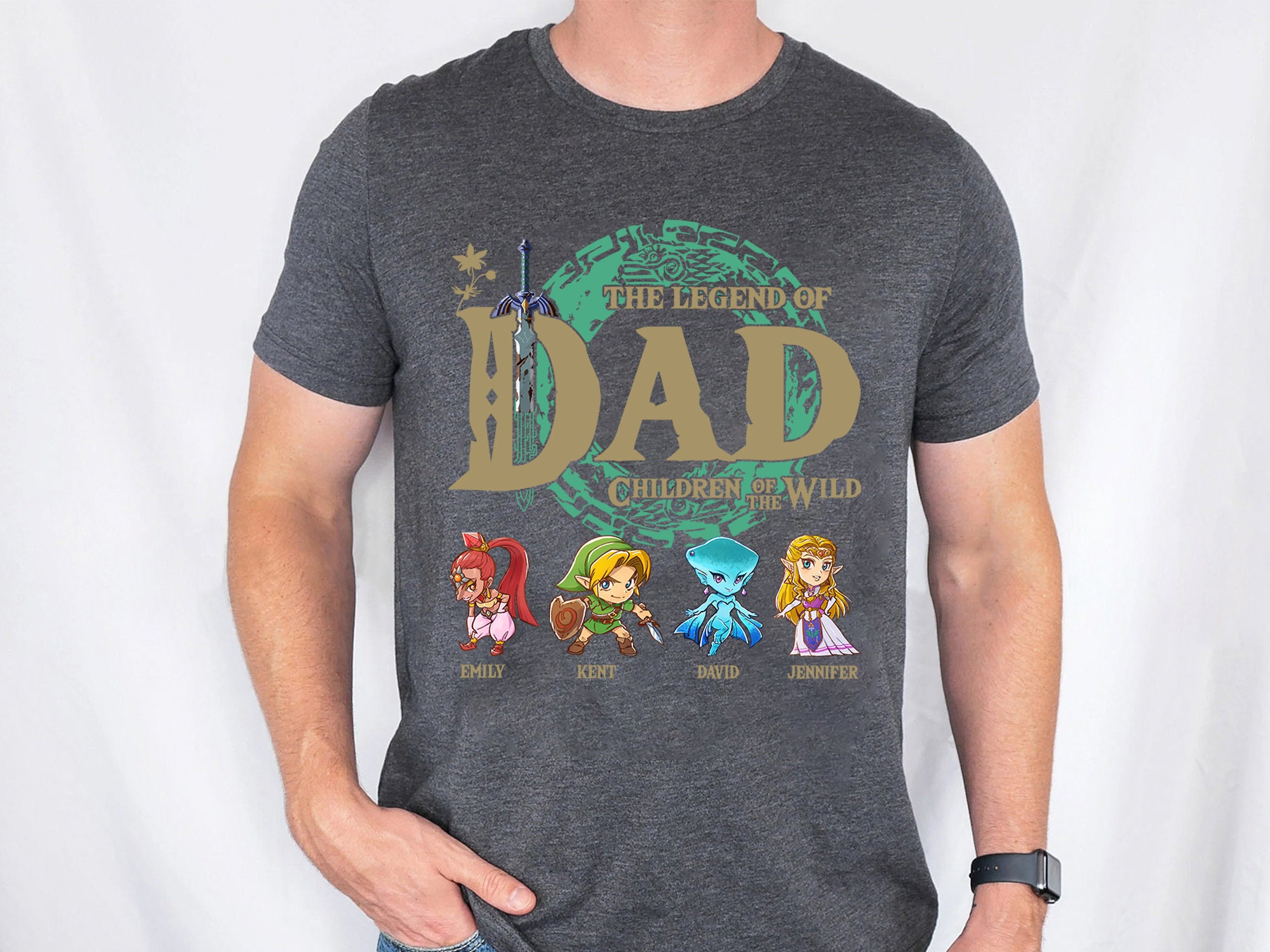 Custom The Legend of Dad Shirt, Tears Of The Kingdom, Legend Dad Breath Of The Wild