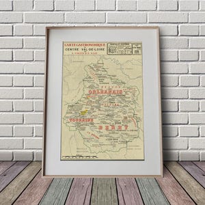 Carte Gastronomique du Centre Val de Loire