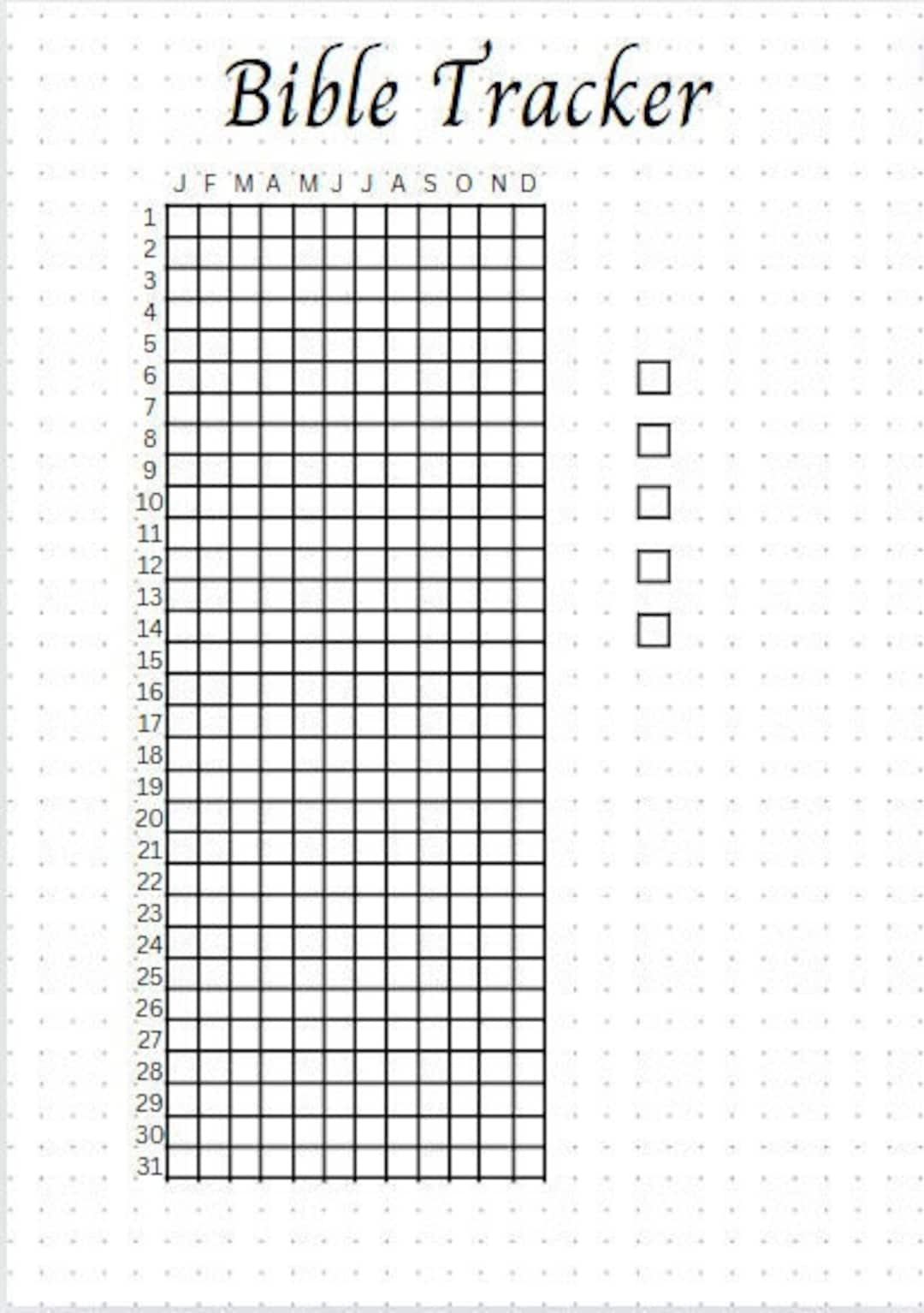 Bible tracker printable bullet journal page etsy australia