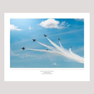 Photo Print | USAF Thunderbirds Low Bomb Burst | Aviation Photography