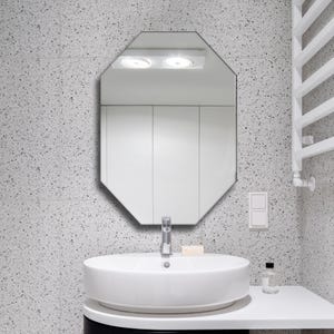 Frameless Octagon Wall Mirror, Unframed Geometrical Mirror For Modern Home Décor, Handcrafted Contemporary Octagon Elegant Design Mirror