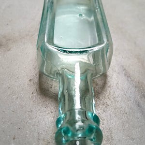 vtg Dr. S. Pitcher&#39;s Castoria bottle pale aqua embossed
