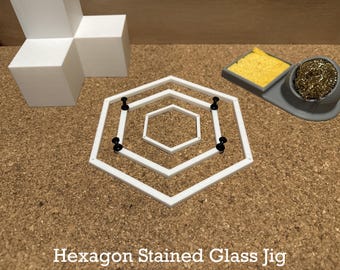Hexagon Stained Glass Layout Jig