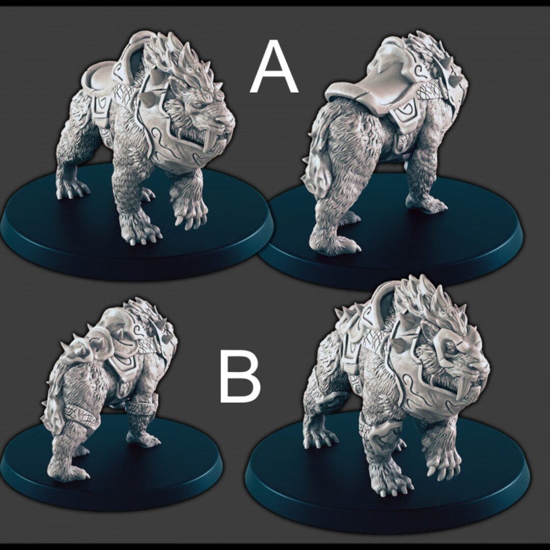 Armored Sabertooth / Battlecats With Riders by EC3D Design - Etsy