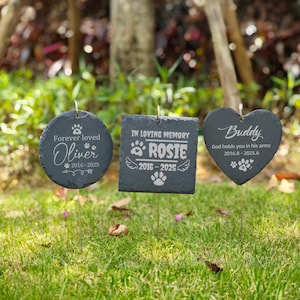 Pet Memorial Stone Garden Sign,Custom Pet Memorial Garden Stone,Garden Hanging Mourning Plaque,Outdoor Memorial Gift for Departed Pets