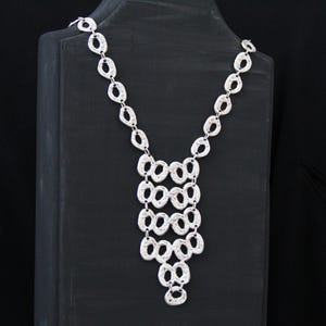 Long Silver Tassel Necklace: Handmade Boho Ethnic Jewelry