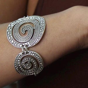 Ethnic Cuff Bracelet: Handmade Silver Statement Jewelry