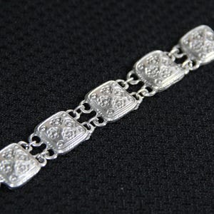 Bracelet Thin Silver Bracelet Engraved Flower for women gift idea statement unique jewelry boho style bracelet handmade stylish jewelry