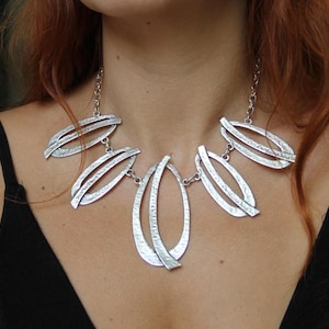 Handmade Silver Statement Necklace: Ethnic Jewelry