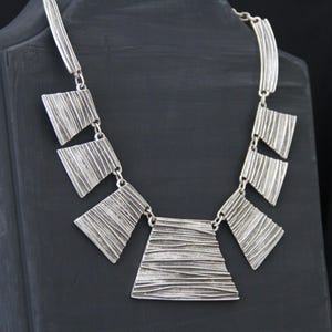 Chunky Silver Bohemian Necklace: Vintage Style Jewelry