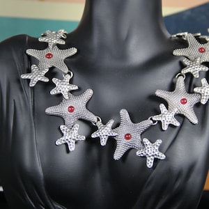 Silver Star Statement Necklace: Boho Chic Jewelry