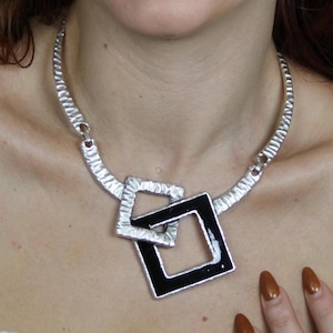 Handmade Geometric Statement Choker Necklace