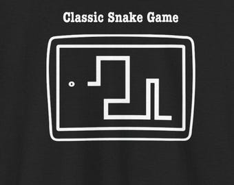 T-shirt de jeu rétro avec serpent, cadeau classique pour joueur de vidéo