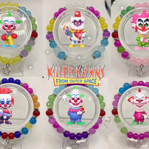 Killer klowns from outerspace inspired beaded bracelets