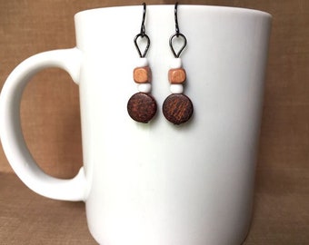 Earrings - A Flair for Lying...Extreme Decaf...FREE U.S. SHIPPING