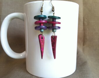 Tropical Breeze... Extreme Decaf Earrings .. FREE U.S. SHIPPING