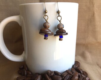 Coffee Bean Earrings - Cherry Grove  - Authentic Fair Trade Coffee Bean Earrings...FREE U.S. SHIPPING