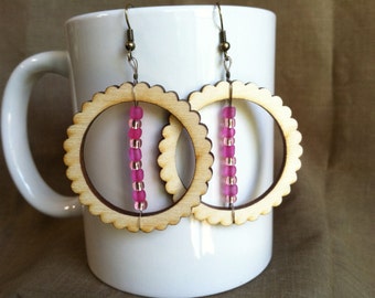 In the Pink... Extreme Decaf Earrings .. FREE U.S. SHIPPING