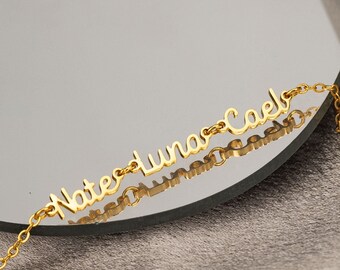Multiple Name Bracelet, Family Name Bracelet, Kids Name Bracelet, Dainty Nane Bracelet, Gift for Grandma, Gift for Mom, Christmas Gift