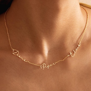 Colar personalizado com vários nomes, colar personalizado para família, colar com vários nomes, joias com nomes para crianças, presente de joias, presente para a mãe