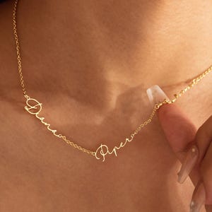 Collar personalizado con varios nombres, collar familiar personalizado, collar con varios nombres, joyería con nombre para niños, regalo de joyería, regalo de Navidad para mamá