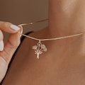Birth Flower Bouquet Necklace, Family Birth Flowers Necklace, Combine Birth Flower Charm Necklace, Gold Necklace, Gift for Mom,Gift for Her product logo