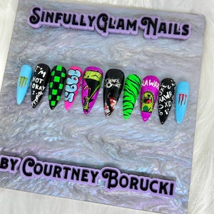 My Chemical Romance | Gir | emo/scene press on nails| RawrXD*PLEASE READ DESCRIPTION *